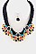 3-Floral Acrylic in Twisted Rope Necklace Set