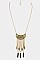 Gemstones Drop in Tribal Pendant Chain Necklace Set