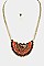 2-Tone Stacked Gemstones Chain Necklace Set