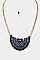 2-Tone Stacked Gemstones Chain Necklace Set