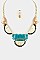 Acrylic Stone Floral Bib Necklace Set