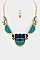 Acrylic Stone Floral Bib Necklace Set