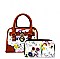 2 in 1 Flower Small Size Satchel & Wallet Set