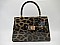 Medium 2-Way Leopard Print Patent Turn-Lock Satchel
