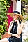 CHIC BOATER HAT WITH BLACK BOW