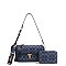 wholesale Scarfed Oval Print Shoulder Bag & Wallet Set nv