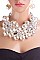 Crystal Ball and Mix Pearls Statement Necklace Set