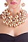 Crystal Ball and Mix Pearls Statement Necklace Set
