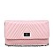 CHIC SMOOTH VEGAN LEATHER MICHELLE QUILTED FASHION CLUTCH BAG JY12562