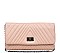 CHIC SMOOTH VEGAN LEATHER MICHELLE QUILTED FASHION CLUTCH BAG JY12562