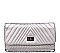 CHIC SMOOTH VEGAN LEATHER MICHELLE QUILTED FASHION CLUTCH BAG JY12562