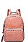 POSH VEGAN LEATHER STUD BORDER LUXURY BACKPACK JY12772