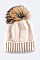 Chic Raccoon Fur Pom Pom Beanie