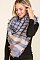 Plaid Pattern Oversized Blanket Scarves