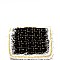 Chain Accent Faux-Fur Detail Tweed Shoulder Bag MH-1297D