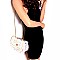 Chain Accent Faux-Fur Detail Tweed Shoulder Bag MH-1297D