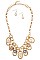 FAUX PEARL DANGLE NECKLACE SET