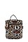 Fashion Snake Print Bucket Shape Crossbody Bag