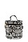 Fashion Snake Print Bucket Shape Crossbody Bag