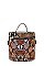 Fashion Snake Print Bucket Shape Crossbody Bag