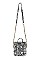 Fashion Snake Print Bucket Shape Crossbody Bag
