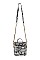 Fashion Snake Print Bucket Shape Crossbody Bag