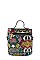 Fashion Snake Print Bucket Shape Crossbody Bag