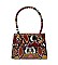 Trendy Round Top Handle Snake Print Handbag