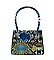 Trendy Round Top Handle Snake Print Handbag