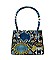 Trendy Round Top Handle Snake Print Handbag