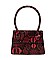 Trendy Round Top Handle Snake Print Handbag