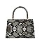 Fashion Snake Print Crossbody Bag with Handle