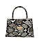 Fashion Snake Print Crossbody Bag with Handle