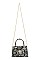 Fashion Snake Print Crossbody Bag with Handle