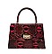 Fashion Snake Print Crossbody Bag with Handle