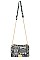 Stylish Rectangular Snake Print Quilted Shoulder Bag