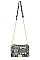 Stylish Rectangular Snake Print Quilted Shoulder Bag