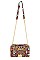 Stylish Rectangular Snake Print Quilted Shoulder Bag