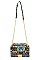 Stylish Rectangular Snake Print Quilted Shoulder Bag