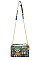 Stylish Rectangular Snake Print Quilted Shoulder Bag