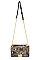 Stylish Rectangular Snake Print Quilted Shoulder Bag