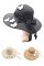 Butterfly Accent Wide Brim Straw Hat