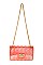 Diamond Pattern Translucent Embossed Jelly Shoulder Bag
