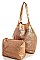 LUXURY GENUINE LEATHER STELLA 2IN1 MESH TOTE BAG