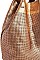 LUXURY GENUINE LEATHER STELLA 2IN1 MESH TOTE BAG