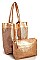 LUXURY GENUINE LEATHER STELLA 2IN1 MESH TOTE BAG