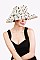 Elegant LARGE BRIM ORGANZA POLKA DOT Derby HAT