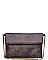 FAUX LEATHER LUXURY POPPY CLUTCH BAG WITH CHAIN SLING JY-14686ML