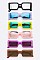 Pack of 12 Neon Color Retro Square Sunglasses