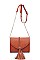 STYLISH TASSELED FAUX LEATHER LUXURY FOXY CROSSBODY BAG JY-14965ML